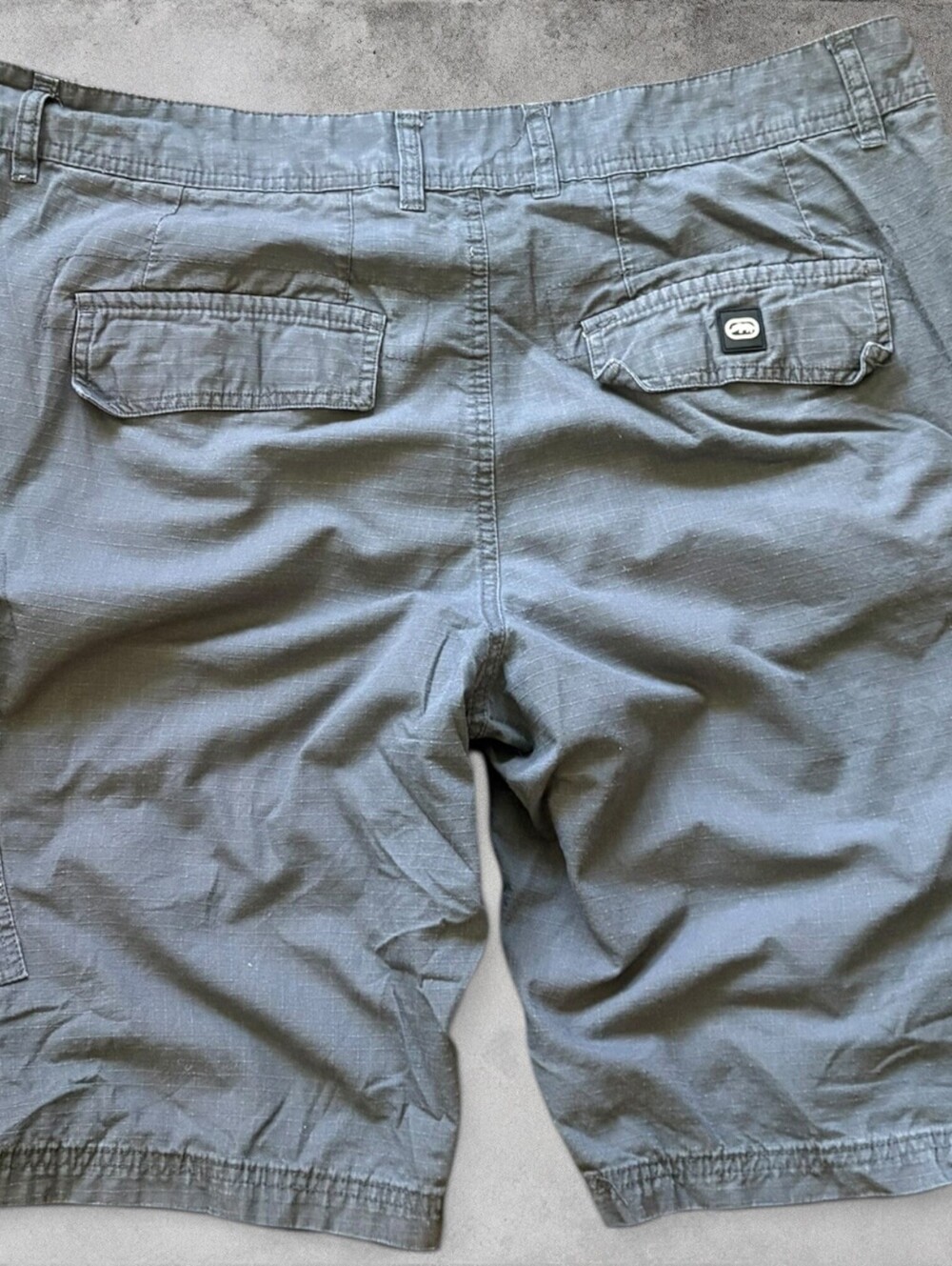 Vintage Y2K Baggy Cargo Shorts Ecko Unitd Size 36W Grey 2000s Skater Core